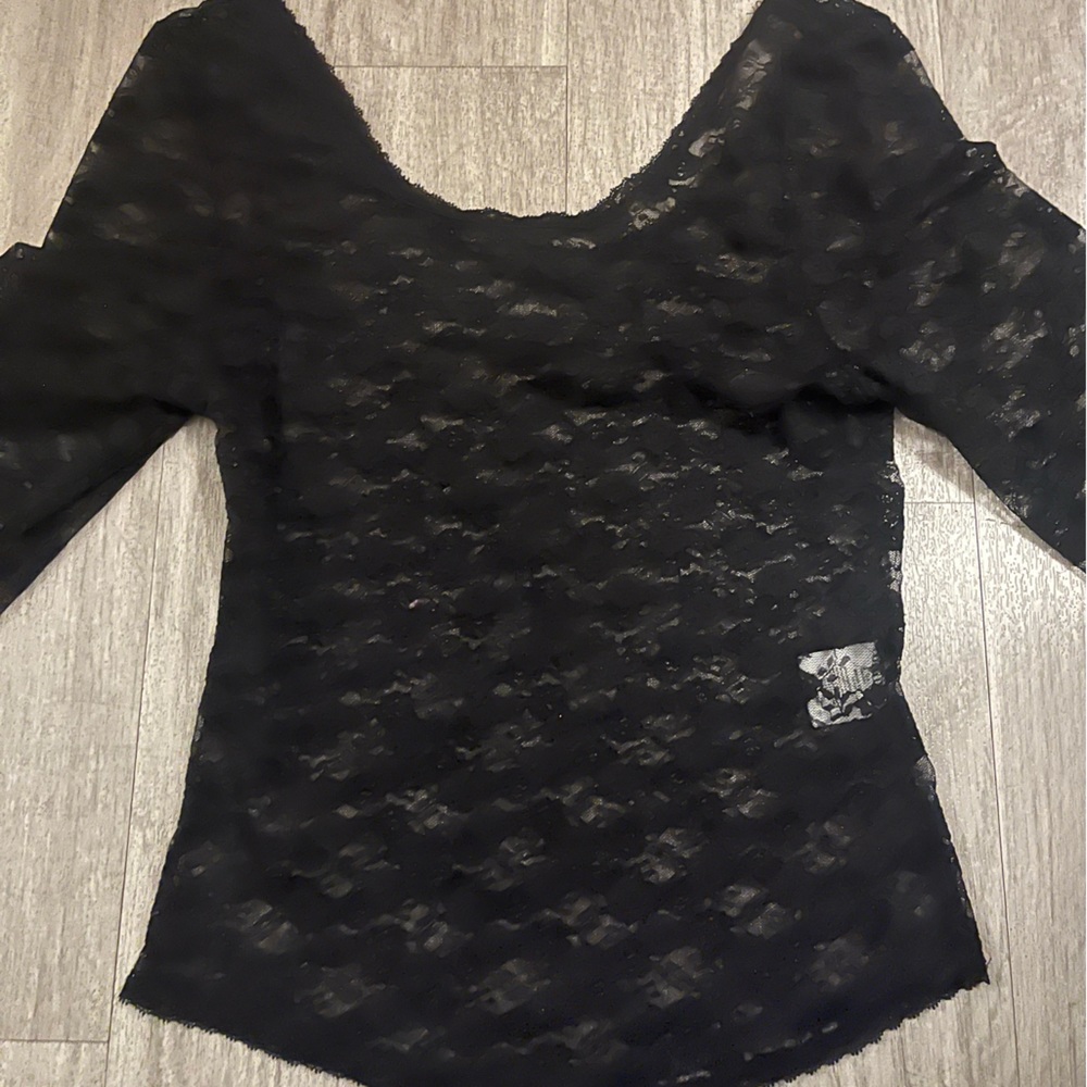Brandy Melville John Galt sheer lace long sleeve